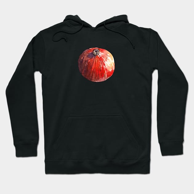 Red kuri squash Hoodie by AquarellChill